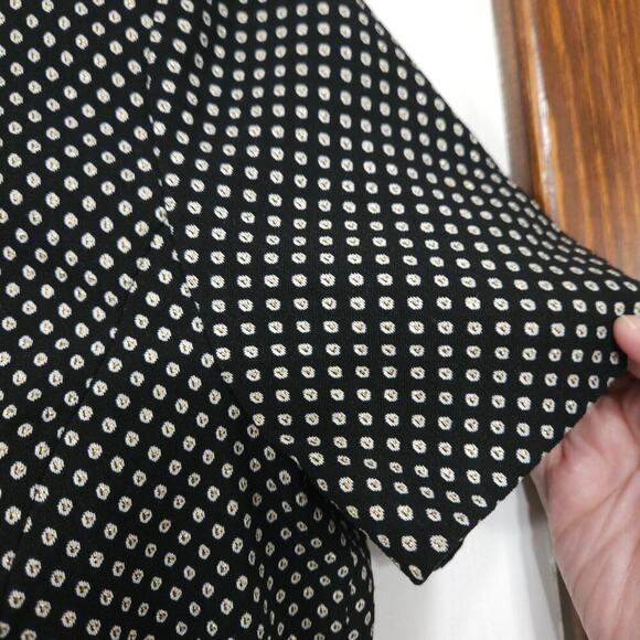 J.Crew Short-Sleeve Mock Neck Jacquard Dress Knee Length Polka Dot Size 4 Small - Picture 4 of 9